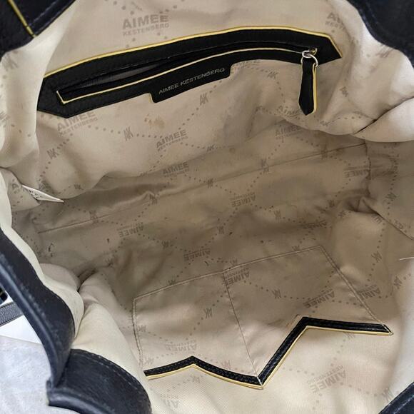 Aimee Kestenberg black and yellow tote purse - Picture 11 of 11